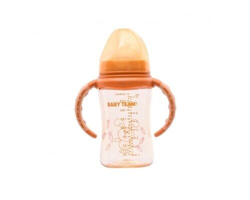 Пляшка для годування Baby Team 1090 з широким горлом, 240 мл