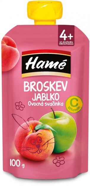 Пюре фруктове Hame Яблуко-Персик, 100 г