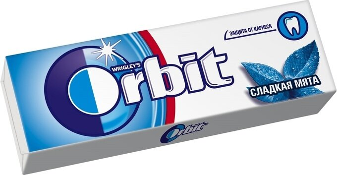 Жувальна гумка Orbit без цукру Солодка м'ята, 14 г