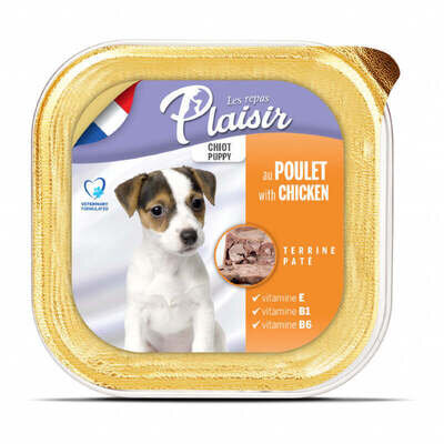 Корм вологий Plaisir Puppy Terrine з куркою для цуценят, 100 г