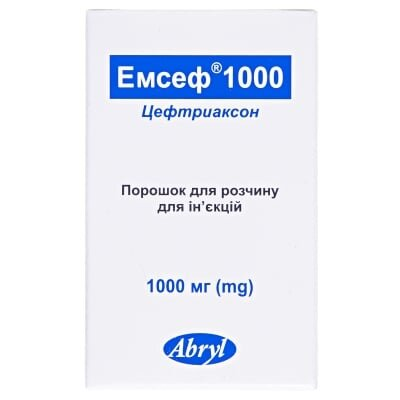 Емсеф 1000 порошок для р-ну д/ін. по 1000 мг №1 у флак.