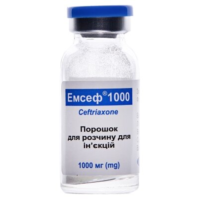 Емсеф 1000 порошок для р-ну д/ін. по 1000 мг №1 у флак.
