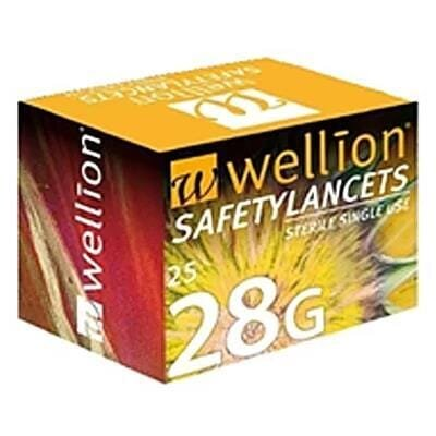 Ланцети безпечні Wellion 28G, 25 штук