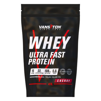 Протеїн Vansiton Ultra Fast Protein, вишня, 450 г
