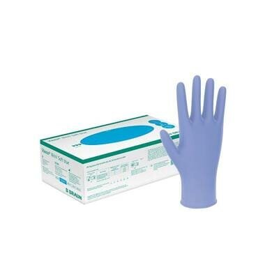 Рукавички оглядові Vasco Nitril Soft blue нітрилові без пудри, розмір М нестерильні, сині, 100 пар