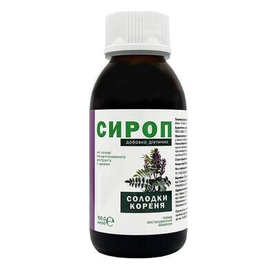Солодки кореня К&Здоров'я сироп на основі концентрованого екстракту з цукром, 100 мл