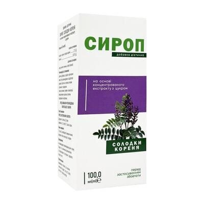 Солодки кореня К&Здоров'я сироп на основі концентрованого екстракту з цукром, 100 мл