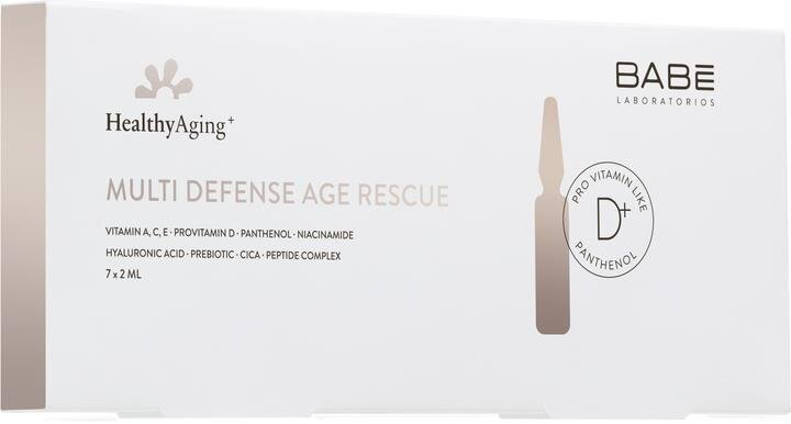 Концентрат Babe Laboratorios Healthy Aging+ мультизахисний вітамінний з інтенсивним омолоджуючим ефектом, 7 шт по 2 мл