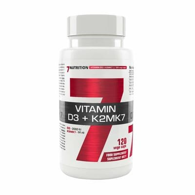 Вітамін D3 + K2 7Nutrition Vitamin D3 2000 МО + K2 MK-7 50 мкг, 120 капсул