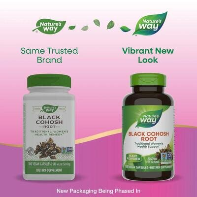 Клопогону корінь (Циміцифуга) Nature's Way Black Cohosh Root 540 мг, 180 вегетаріанських капсул