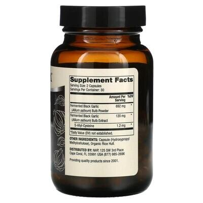 Чорний часник Dr. Mercola Fermented Black Garlic, 60 капсул