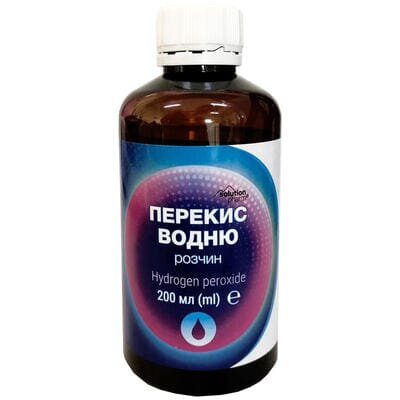Перекис водню Solution Pharm розчин 3% по 200 мл у флак. полім.