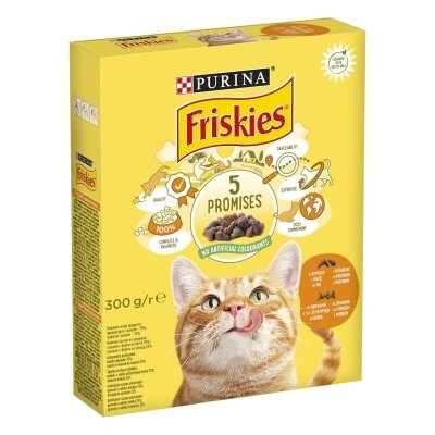 Корм сухий для кішок Purina Friskies з крукою і овочами, 300 г
