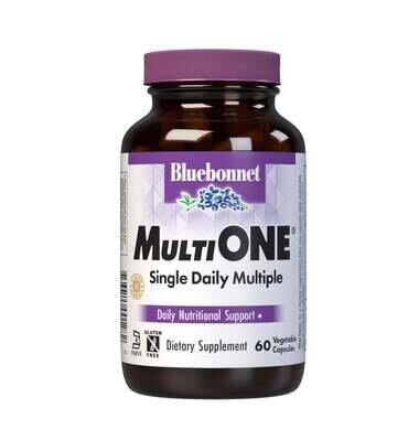Мультивітаміни із залізом Bluebonnet Nutrition MultiONE With Iron, 60 вегетаріанських капсул