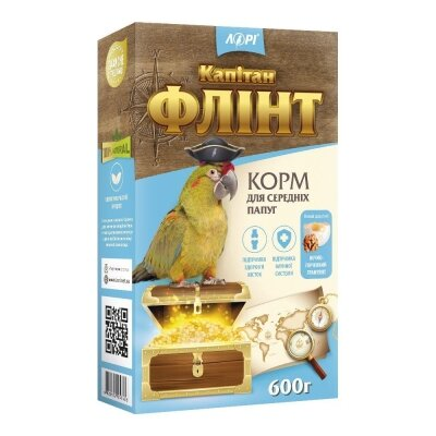 Корм для середніх папуг Флінт, 600 г