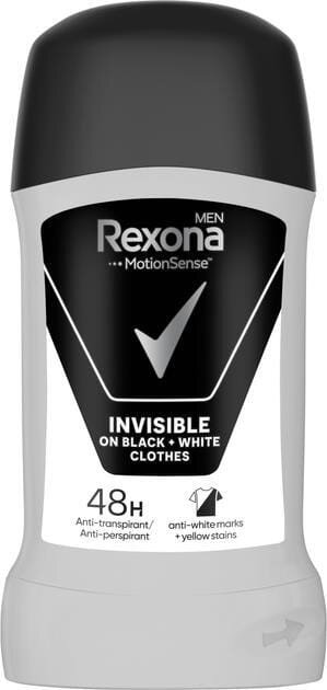 Дезодорант-антиперспірант стік Rexona MEN Невидимий на чорному та білому одязі, 40 г