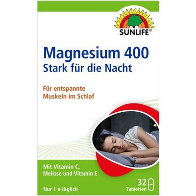 Вітаміни Sunlife Magnesium 400 Stark fur die Nacht таблетки №32