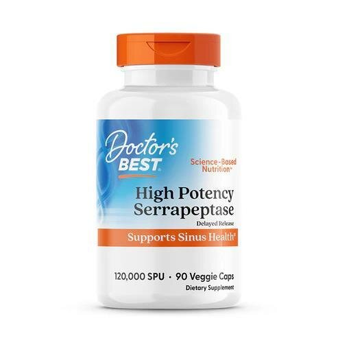 Серрапептаза Doctor's Best Serrapeptase 120000 SPU, 90 капсул