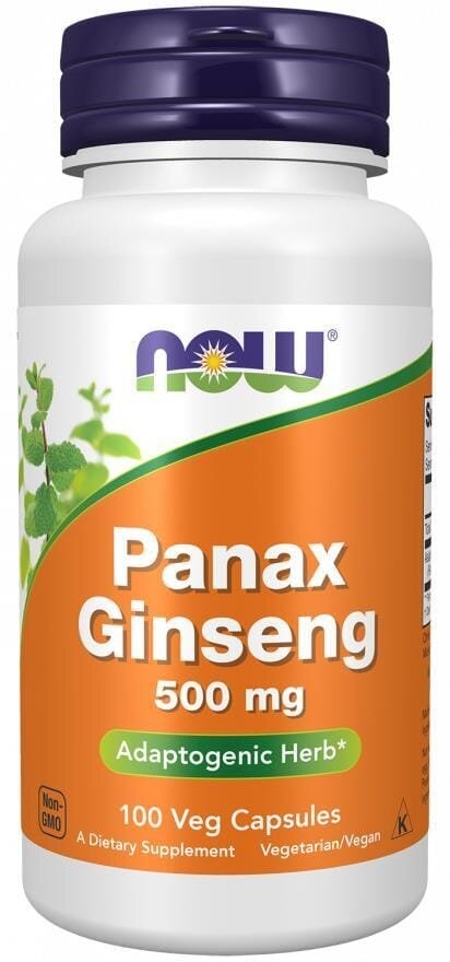 Женьшень NOW Panax Ginseng 500 мг вег. капсули №100