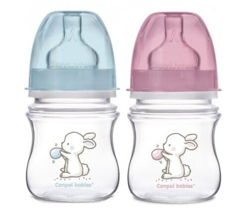 Пляшечка для годування Canpol Babies Easystart Little Cutie 35/218 антиколікова з силіконовою соскою, 120 мл