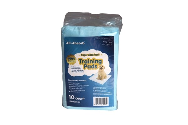 Пелюшки для собак All-Absorb Basic 60 см х 90 см, 10 штук