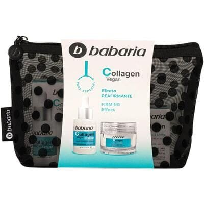 Набір Babaria Collagen Vegan Колаген (крем 50 мл+ сироватка 30 мл + косметичка)