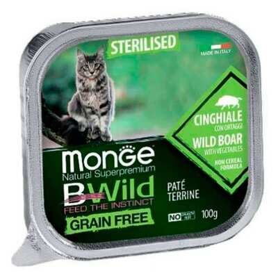 Паштет Monge BWild Grain Free Sterilized Cat для стерилізованих котів дикий кабан, 100 г