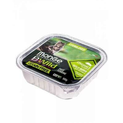 Паштет Monge BWild Grain Free Sterilized Cat для стерилізованих котів дикий кабан, 100 г