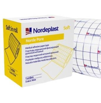Пластир медичний Nordeplast НордеПор Софт нетканий, 5 см х 10 м