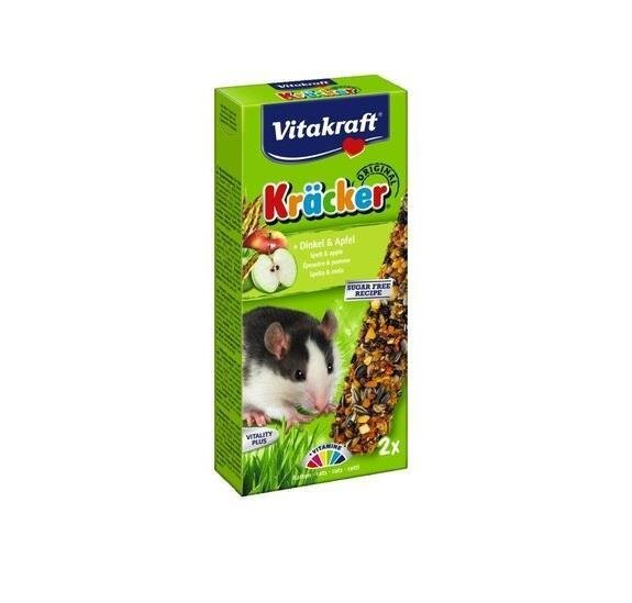 Ласощі для щурів Vitakraft Kracker із зерном та фруктами, 2 штуки