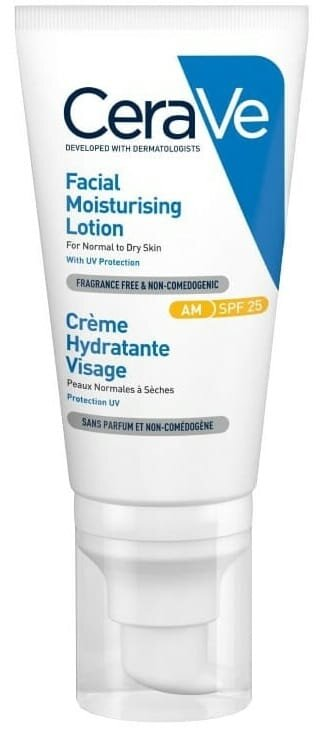 Крем для обличчя CeraVe SPF25 денний для нормальної та сухої шкіри, 52 мл