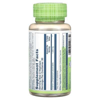 Кориця Solaray Cinnamon True Herbs 500 мг, 60 вегетаріанських капсул