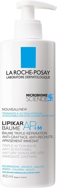Бальзам для обличчя і тіла La Roche-Posay Lipikar AP+M ліпідовідновлюючий для дуже сухої та схильної до атопії шкіри, 400 мл