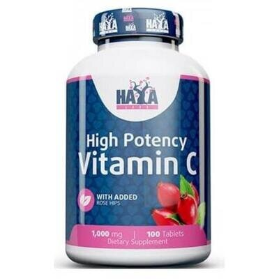 Вітамін C з шипшиною Haya Labs High Potency Vitamin C with rose hips таблетки №100