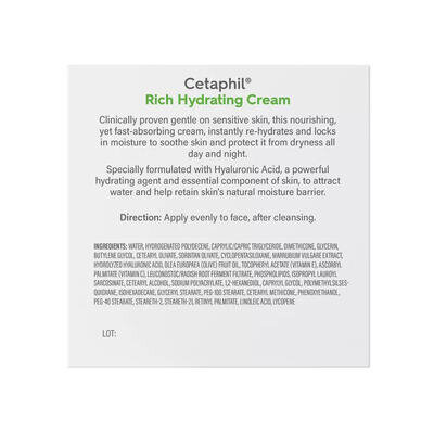 Крем для обличчя та тіла Cetaphil Rich Hydrating Cream інтенсивний зволожуючий, 48 г