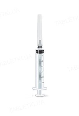 Шприц 5,5 мл 2В 3-компонентний з голкою 23G, 1 штука