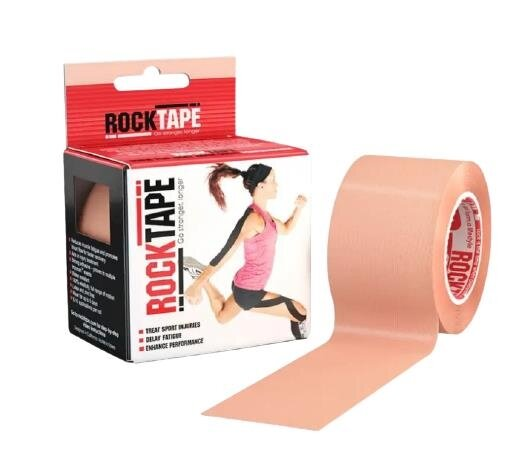 Кінезіо тейп RockTape Classic 5 см x 5 м, бежевий