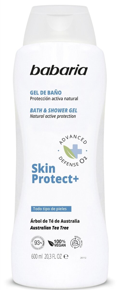 Гель для душу та ванни Babaria Skin Protect+ Захист Плюс, 600 мл