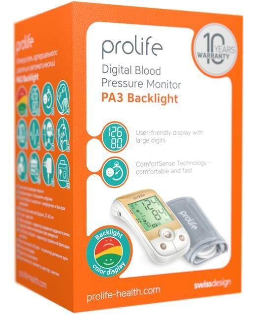 Тонометр Prolife PA3 Backlight автоматичний з адаптером
