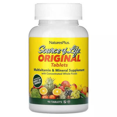 Вітамінно-мінеральний комплекс Nature's Plus Source of Life Multi-Vitamin & Mineral Supplement таблетки №90