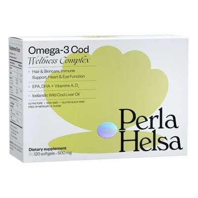 Жирні кислоти Perla Helsa Омега-3 із печінки тріски капсули №120