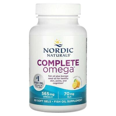 Омега-3 Nordic Naturals Complete Omega 565 мг, лимон, 60 капсул