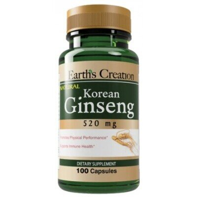 Корейський женьшень Earth's Creation Korean Ginseng, 100 капсул