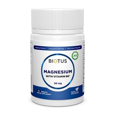 Магній і вітамін В6 Biotus Magnesium with Vitamin B6 таблетки №60
