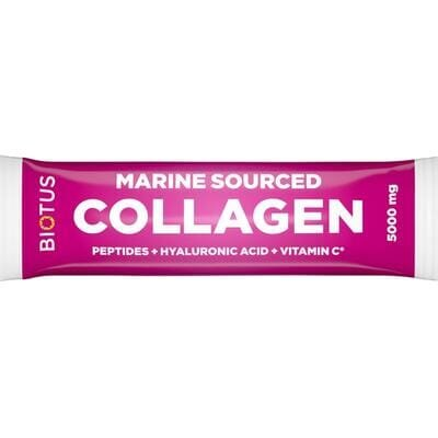 Морський колаген Biotus Marine Sourced Collagen Peptid+Hyaluronic Acid з гіалуроновою кислотою і вітаміном С порошок 5000 мг по 5,15 г №1 в саше