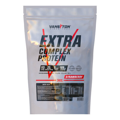 Протеїн Vansiton Extra Complex Protein, полуниця, 3,4 кг