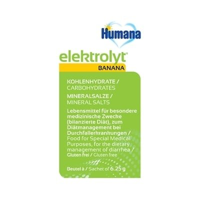 Суміш регідратаційна Humana Elektrolyt з бананом для дітей з 12 місяців і старше, 6.25 г