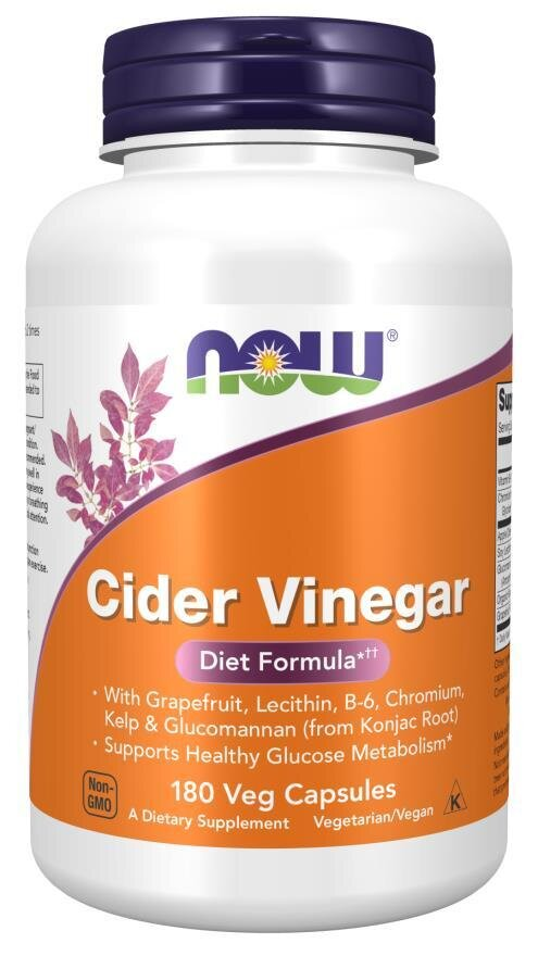 Яблучний оцет NOW Cider Vinegar вег. капсули №180