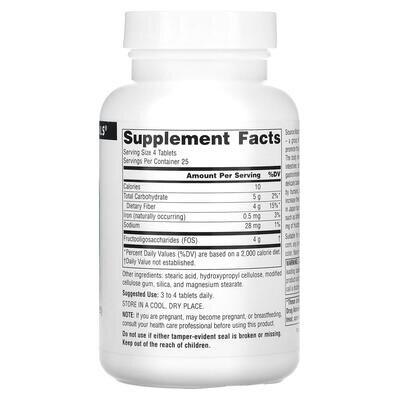 Фруктоолігосахариди Source Naturals FOS 1000 мг, 100 таблеток