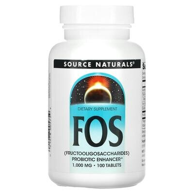 Фруктоолігосахариди Source Naturals FOS 1000 мг, 100 таблеток